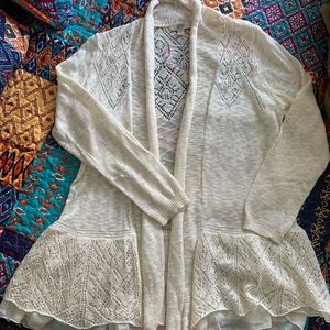 Boho Cream Cardigan - EUC